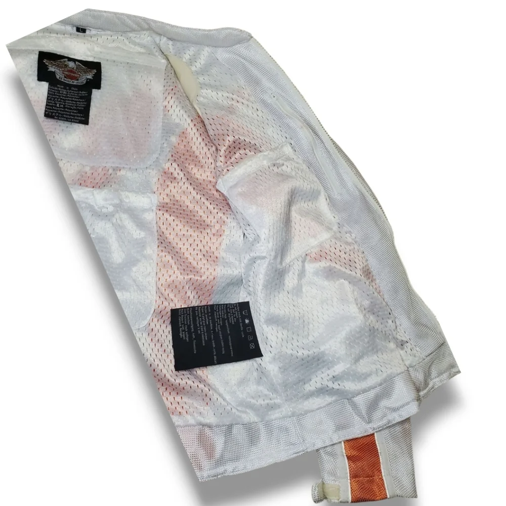 Harley Davidson Bomber Mesh Motorcycle Riding Jacket with Plate & Pad Pockets - Picture 10 of 12